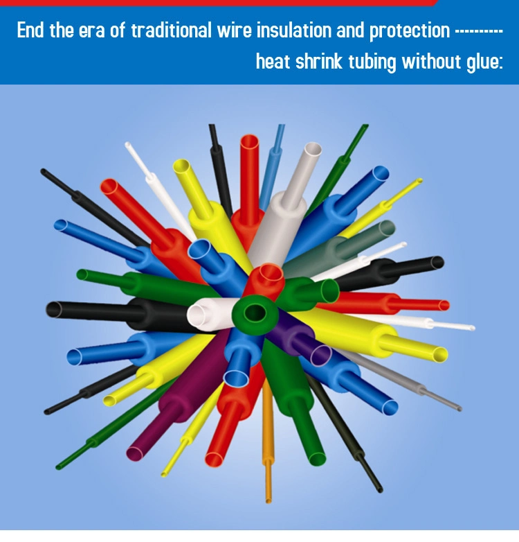 PE Material Wire Insulation Waterproof Colorful Heat Shrink Adhesive Heat Shrink Tubing