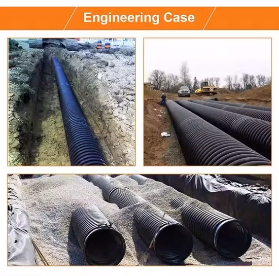 HDPE Double Wall Corrugated PE Drainage Pipe Dwc HDPE Plastic Culvert Pipe