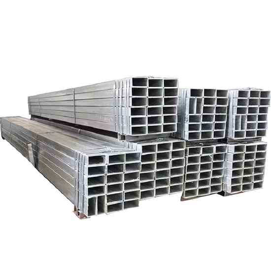 High Quality Corrugated Square Tubing Galvanized Steel Pipe Iron Rectangular Tube Price for Carports